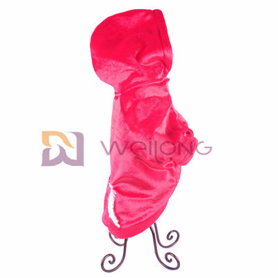শরৎ চকচকে Velor পোষা Hoodie নরম এবং উষ্ণ BSCI ক্রিসমাস কুকুর জ্যাকেট কোট