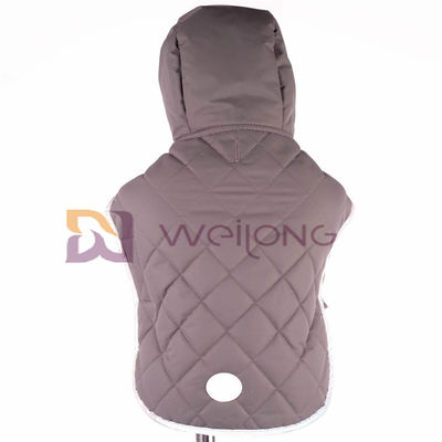 প্রতিফলিত প্যাচ কুকুর কোট হুডস Velcro সঙ্গে খোলা Taslan Quilting পোষা জ্যাকেট