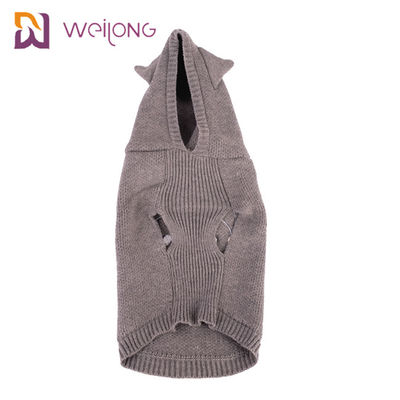 এক্রাইলিক কাপড় কুকুর Hoodie সূচিকর্ম নিট পোষা সোয়েটার বোনা বিড়াল জাম্পার